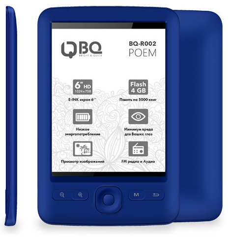 Электронная книга BQ Poem Dark Blue