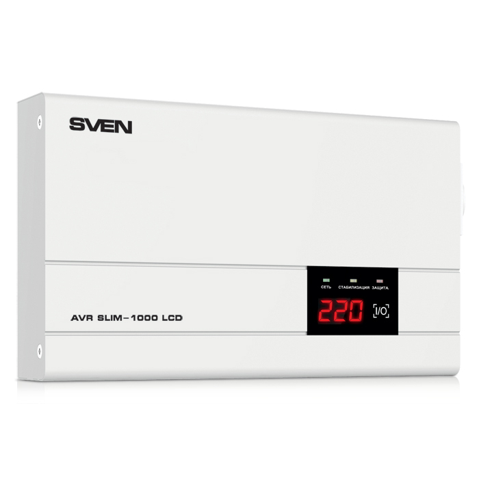 Стабилизатор 1000 ВА Sven AVR SLIM-1000