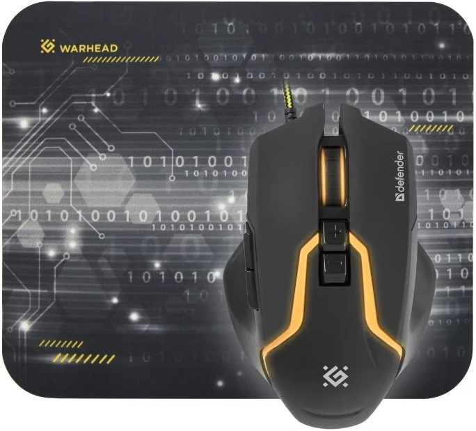 Комплект мышь + коврик Defender Warhead