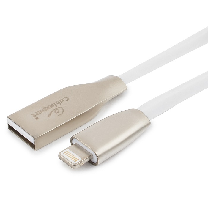 Кабель AM/Lightning Cablexpert Gold (CC-G-APUSB01W-1M); 1