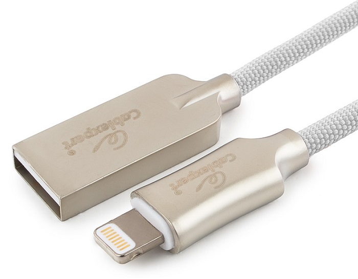 Кабель AM/Lightning Cablexpert Platinum (CC-P-APUSB02W-1.8M); 1.8