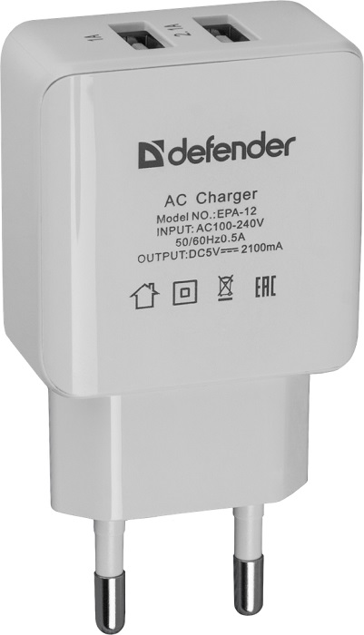 Зарядное устройство USB сетевое Defender EPA-12