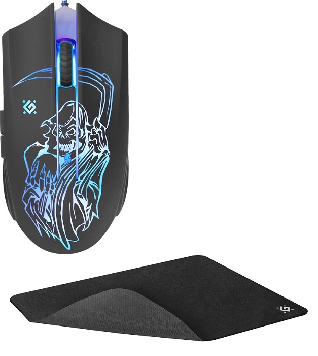 Комплект мышь + коврик Defender Ghost