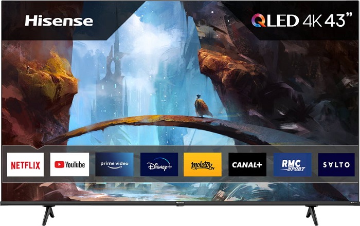 Телевизор 43" Hisense 43E7HQ; QLED; 3840x2160;