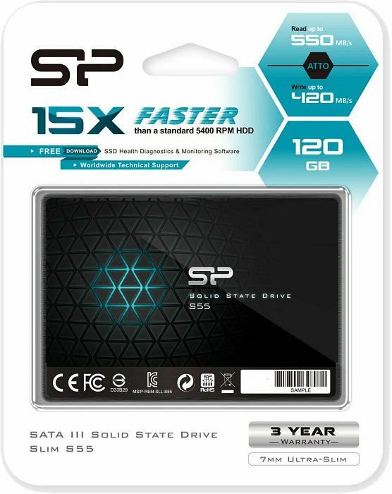 SSD-накопитель 2.5" 120Гб Silicon Power S55