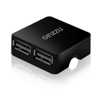 USB-хаб Ginzzu GR-414UB; 4 порта; 0.05