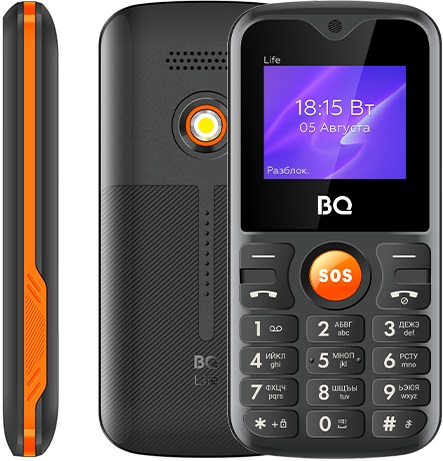 Мобильный телефон BQ Life Black+Orange (BQ-1853);