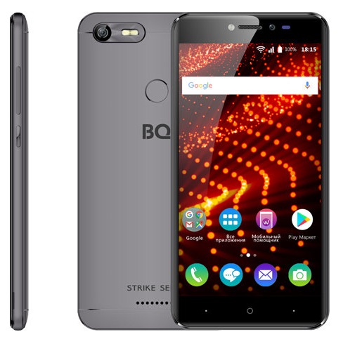 Смартфон BQ StrikeSelfie 1/8Гб Grey (BQ-5204);