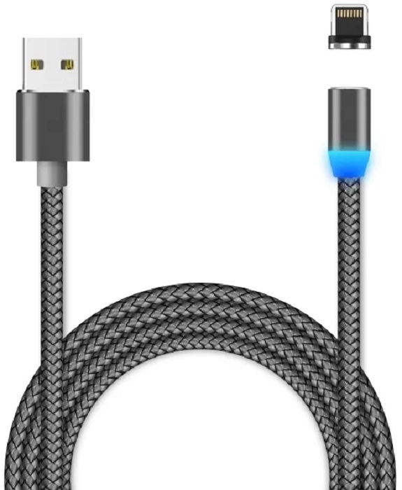 Кабель AM/Lightning магнитный Jet.A JA-DC46 Silver;