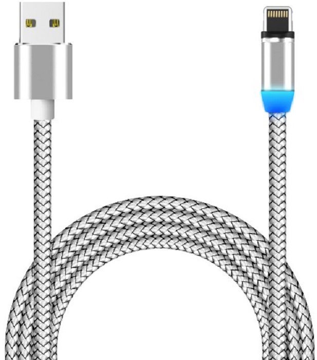 Кабель AM/Lightning магнитный Jet.A JA-DC46 White;