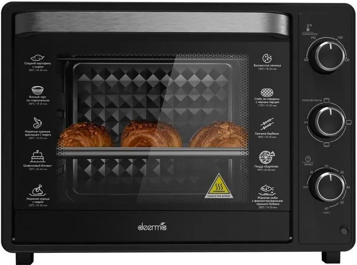 Мини-печь Deerma DEM-KZ110W; 1500 Вт; 100-250°C;