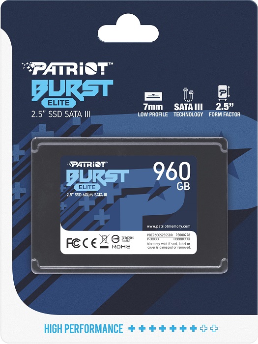 SSD-накопитель 2.5" 960Гб Patriot Burst Elite