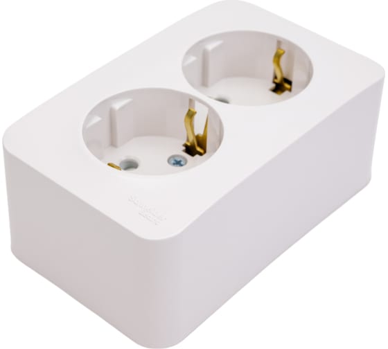 Розетка накладная 2 гнезда с/з Systeme