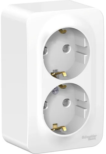 Розетка накладная 2 гнезда с/з Systeme