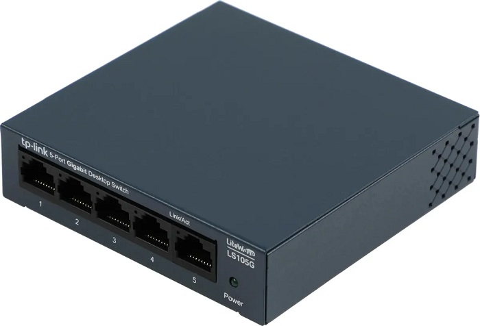 Коммутатор TP-Link LS105G; 5xRJ-45; 10/100/1000 Мбит/сек;