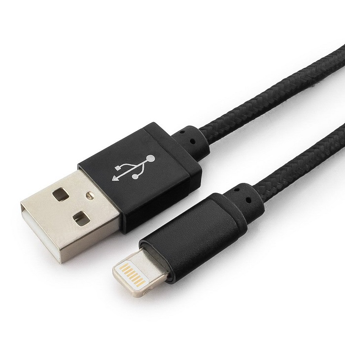 Кабель AM/Lightning Cablexpert (CC-ApUSB2bk1m); 1 м;