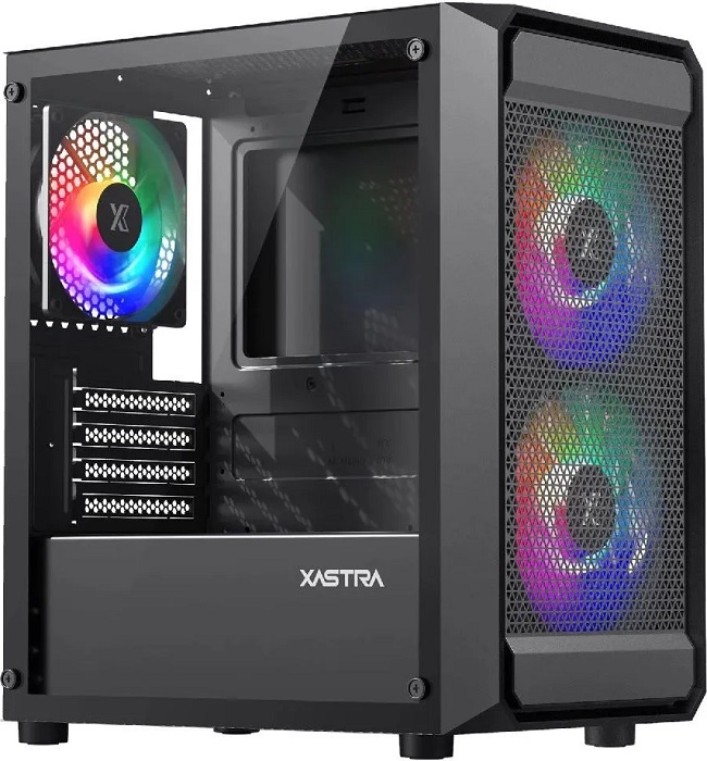 Корпус XASTRA A303M 3FRGB Black (A303M-2FC14F-1FC12F);