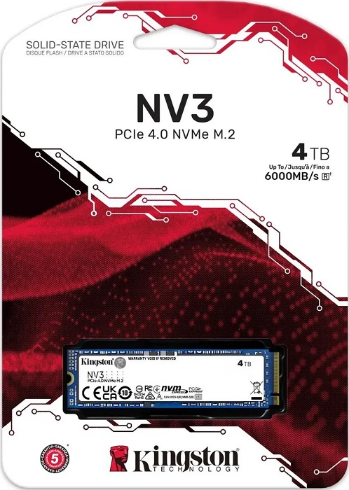 SSD-накопитель M.2 NVMe 4Тб Kingston SNV3S