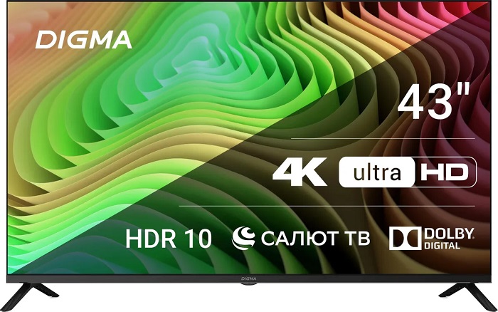 Телевизор 43" Digma DM-LED43UBB40; Direct LED;