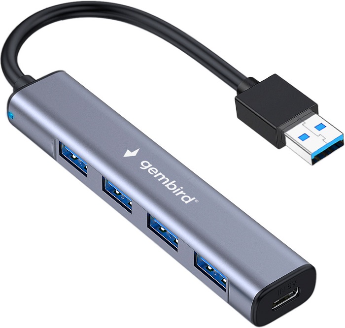 USB-хаб Gembird UHB-C484; 5 портов (4xUSB,TypeC);