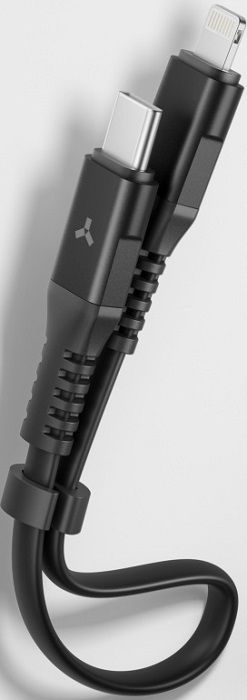 Кабель Type-C/Lightning Accesstyle CL30-TF30 Black; 3А;