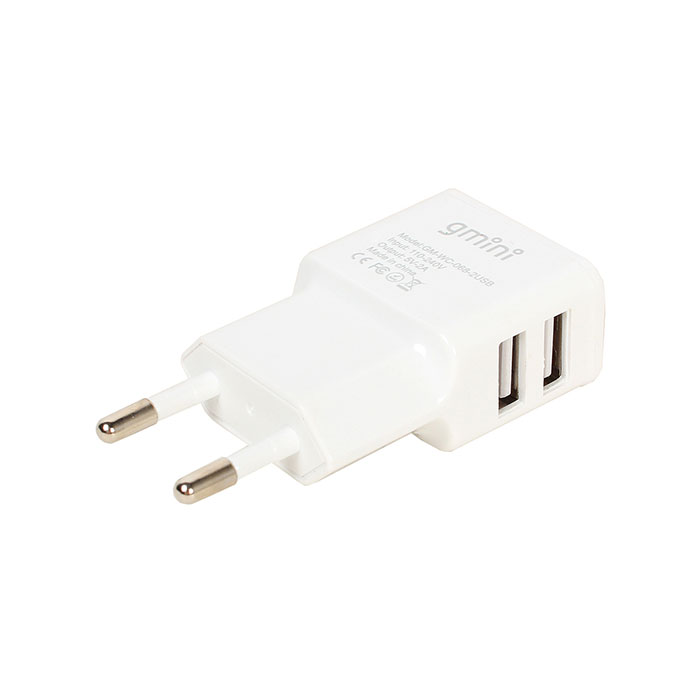 Зарядное устройство USB сетевое Gmini GM-WC-068-2USB;