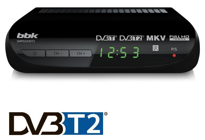 Цифровой ресивер DVB-T2 BBK (SMP022HDT2); HDMI,USB,RCA;