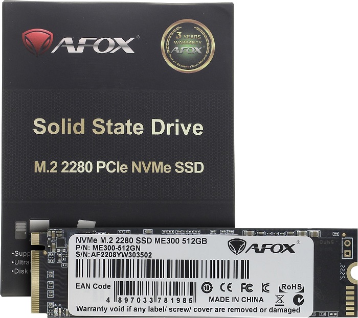 SSD-накопитель M.2 512Гб AFOX ME300 (ME300-512GN);