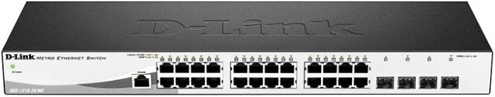 Коммутатор D-Link DGS-1210-28/ME/A2B; 24xRJ-45, 4xSFP; 10/100/1000