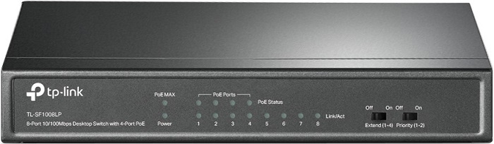 Коммутатор TP-Link TL-SF1008LP; 8xRJ-45 (4xPOE); 100