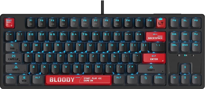 Клавиатура A4Tech Bloody AT87; оптомеханическая; Alpha