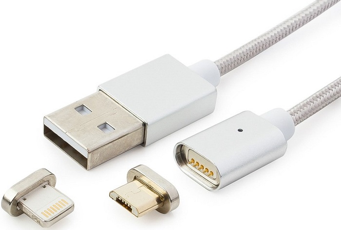 Кабель AM/Lightning, microBM 5p магнитный Cablexpert