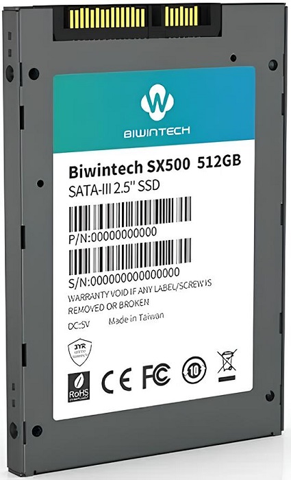 SSD-накопитель 2.5" 512Гб BiwinTech SX500 (52S3A9Q#G);