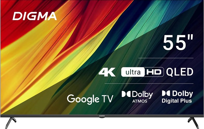 Телевизор 55" Digma DM-LED55UQB31; QLED; 3840x2160;