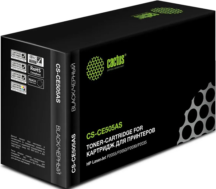 Картридж лазерный Cactus CS-CE505AS; для HP