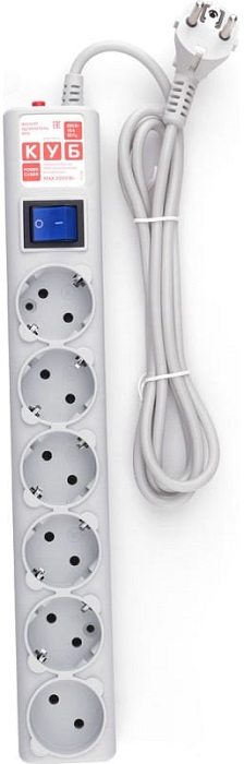 Сетевой фильтр 1.9 м PowerCube (SPG(5+1)-B-6);