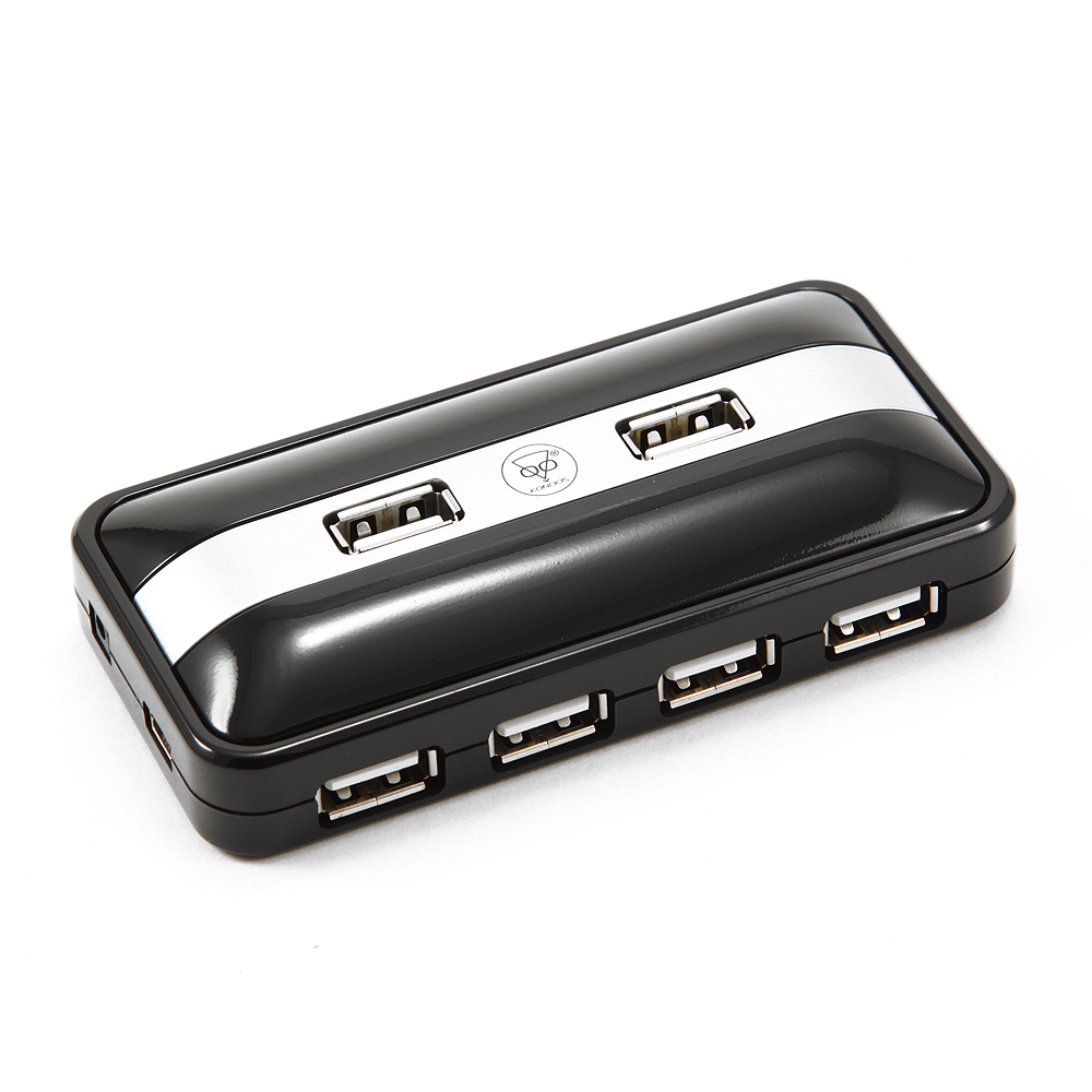 USB-хаб KONOOS UK-13; 7 портов; черный