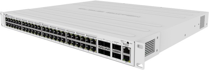 Коммутатор Mikrotik CRS354-48P-4S+2Q+RM; 48xRJ-45, 4xSFP; 10/100/1000